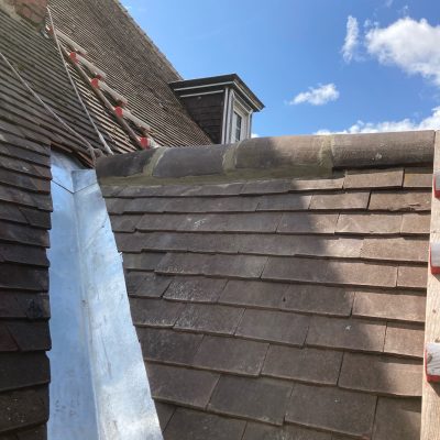 Noue zinc toiture tuile plate ICToiture002