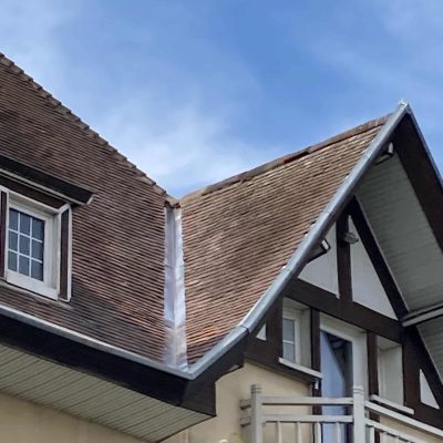 Noue zinc toiture tuile plate ICToiture007